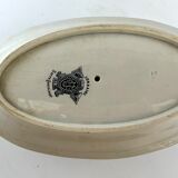 Sauce boat Sarreguemines Lorraine black and white stork décor