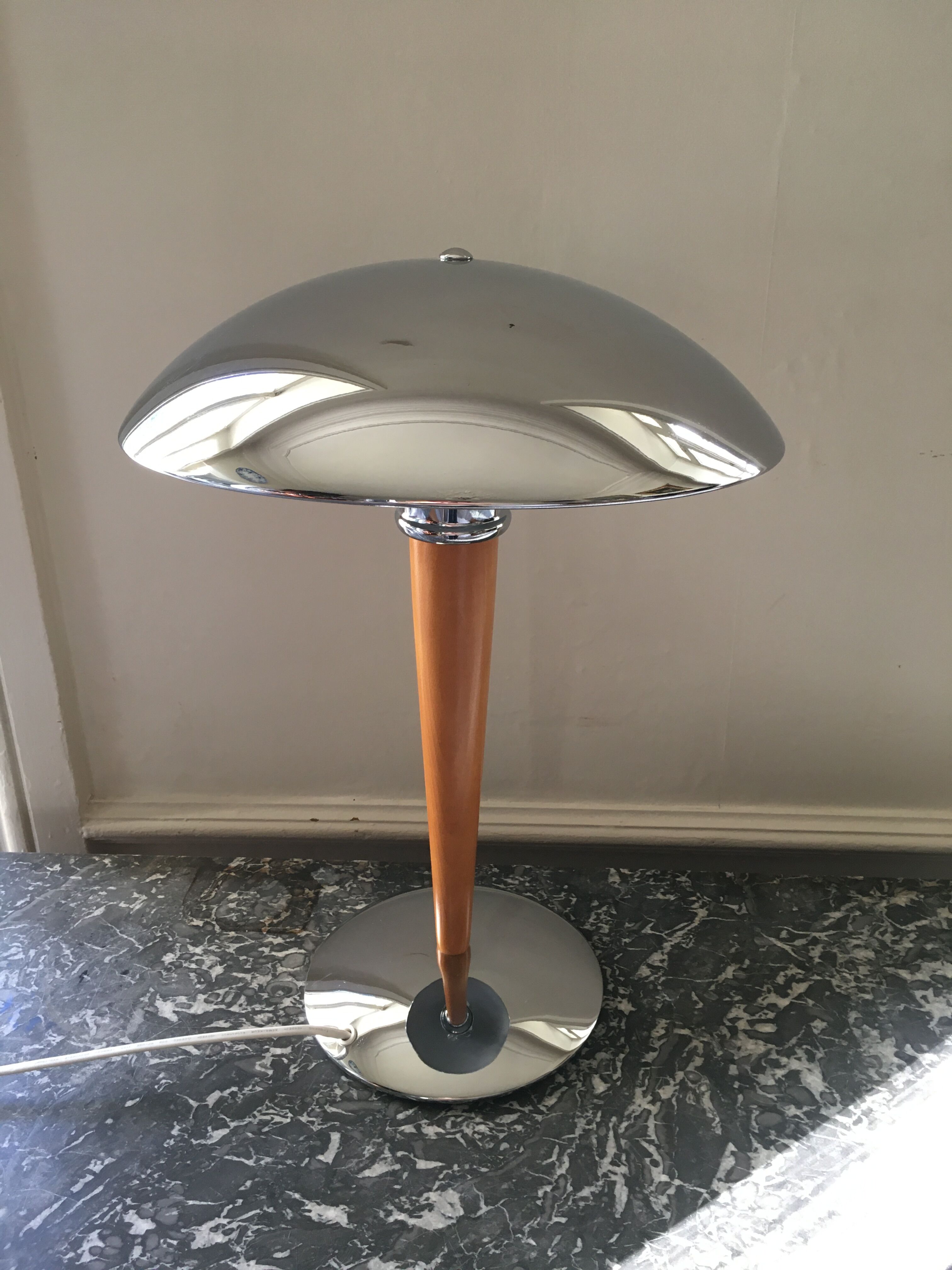 Chrome mushroom lamp 80