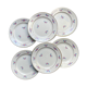 6 small vintage floral porcelain plates - Salins
