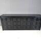 Black brutalist credenza, 1970s - vintage brutalist credenza - graphical brutalist credenza