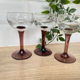 Set of 3 stemmed glasses