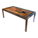 Table basse chrome et céramique