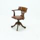 English antique hillcrest swivel desk chair 1920s
