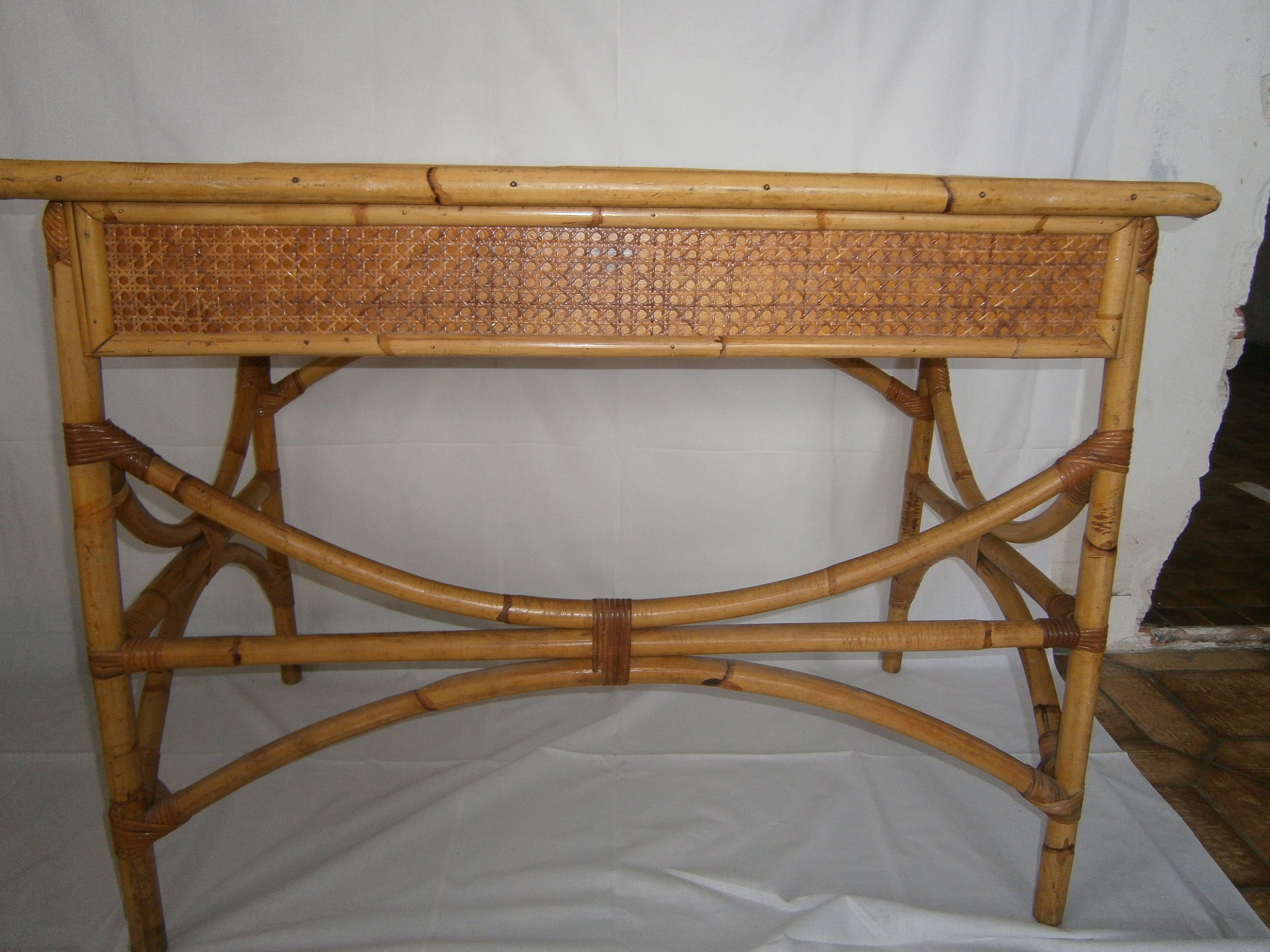Rattan desk