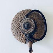 Ancient Japanese teapot in cast iron