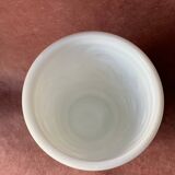 White opaline pot