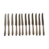 Set 12 couteaux Christofle en métal argenté brasserie 1900
