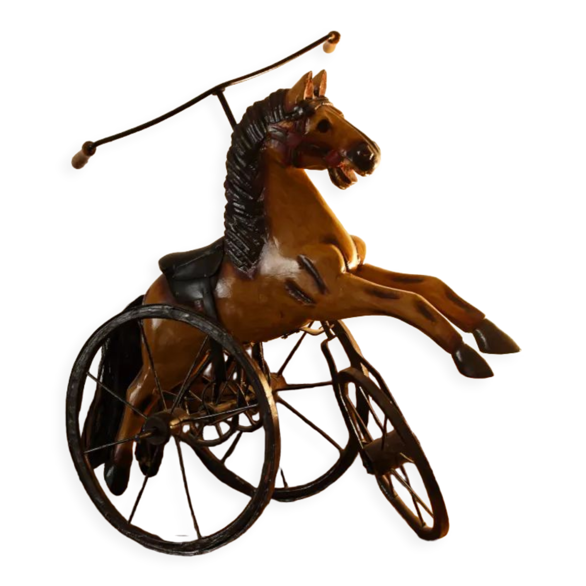 Old miniature horse tricycle