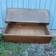 Small old wooden chest with hinged lid