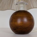 Wooden bedside lamp