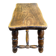Small vintage low stool made of turned solid wood footrest 1960