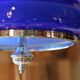 Vintage blue opalina lamp