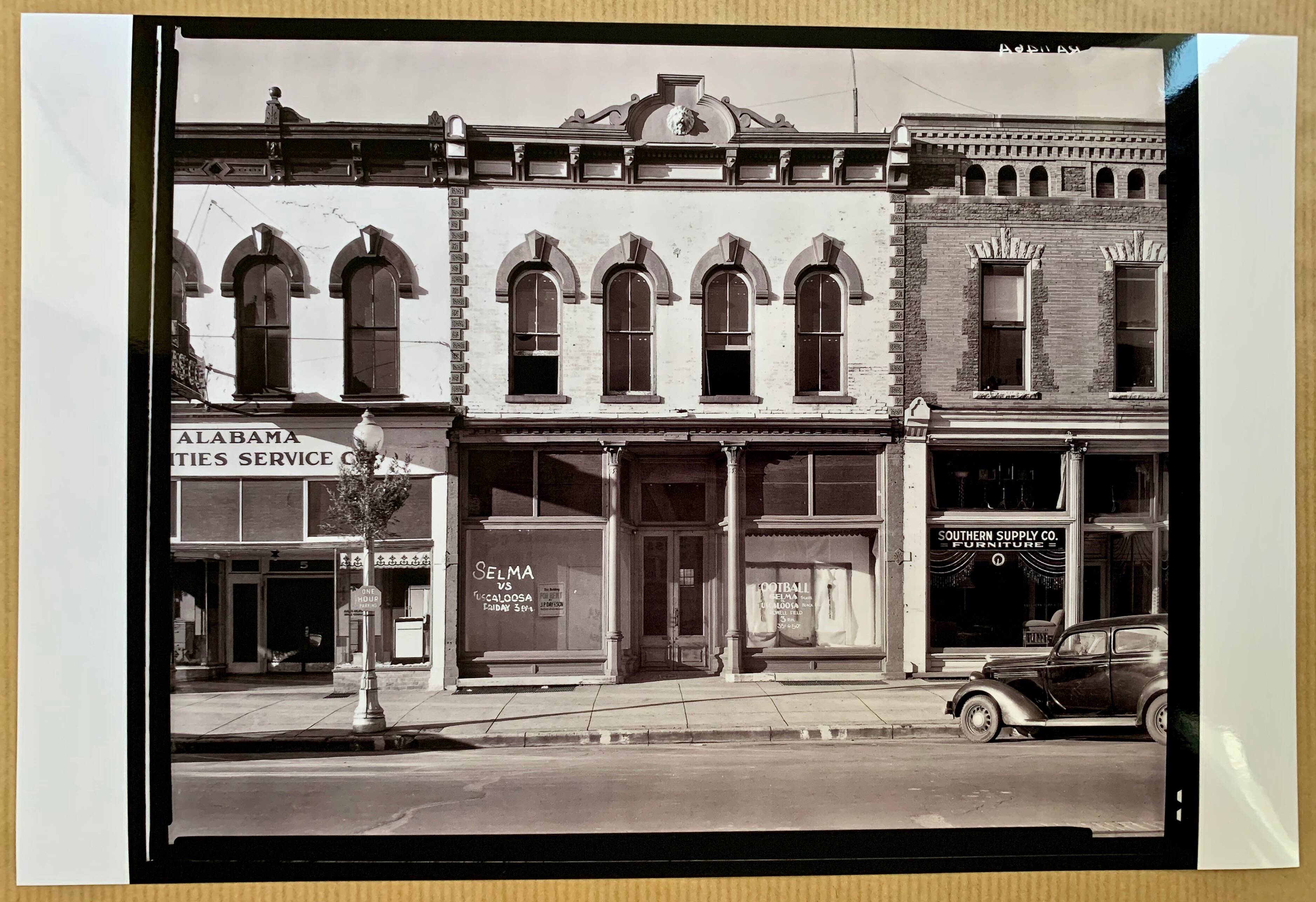Black and White Fine Art Photography – Walker Evans, Main Street Block, Selma