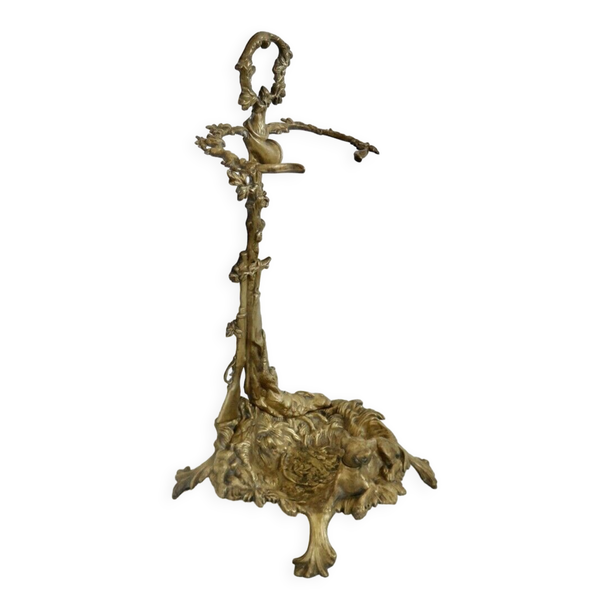 Umbrella door, bronze art deco cane holder