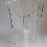 Tall lucite sidetable, 1970s.