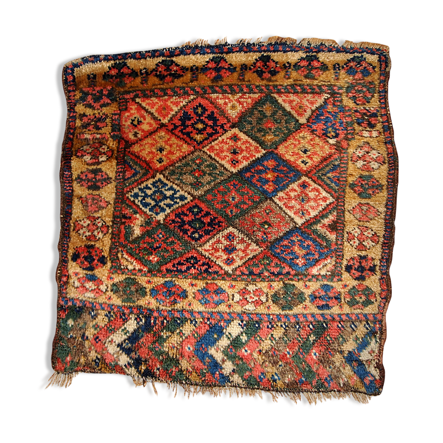61cm x 61cm Kyrdish Persian carpet 1880 s