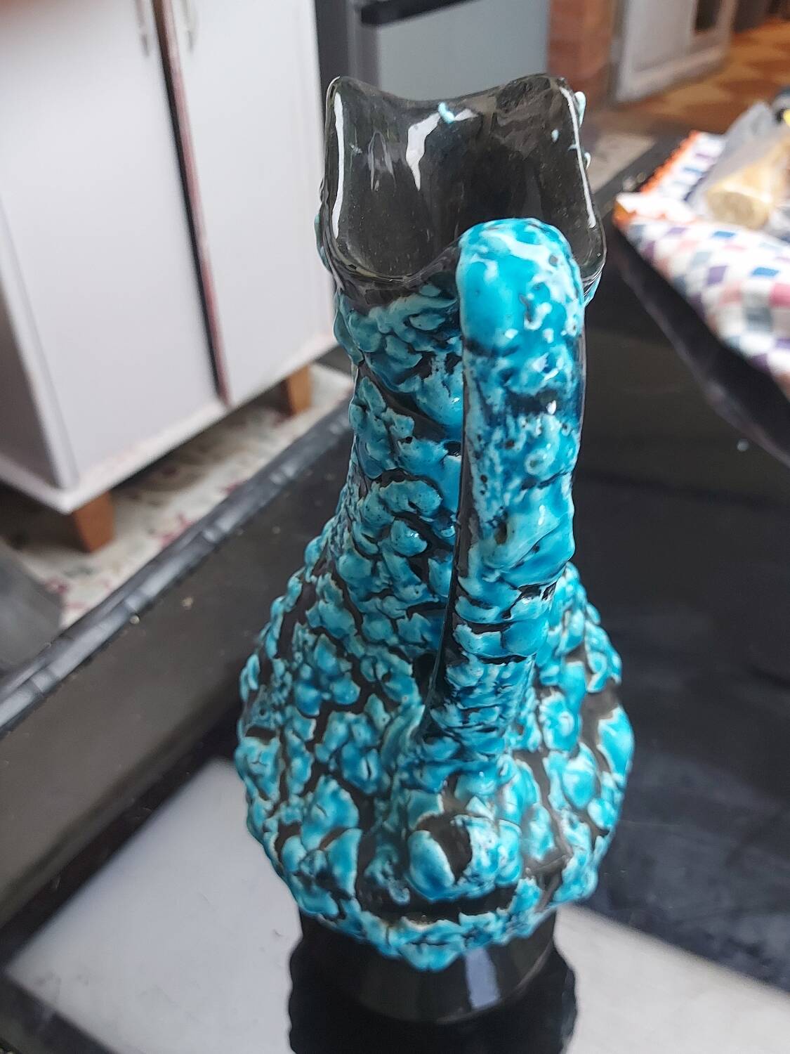 Fat lava vase sea foam or glacier enamels