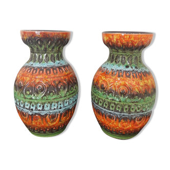 Lot de vases 2 baies W-Germany