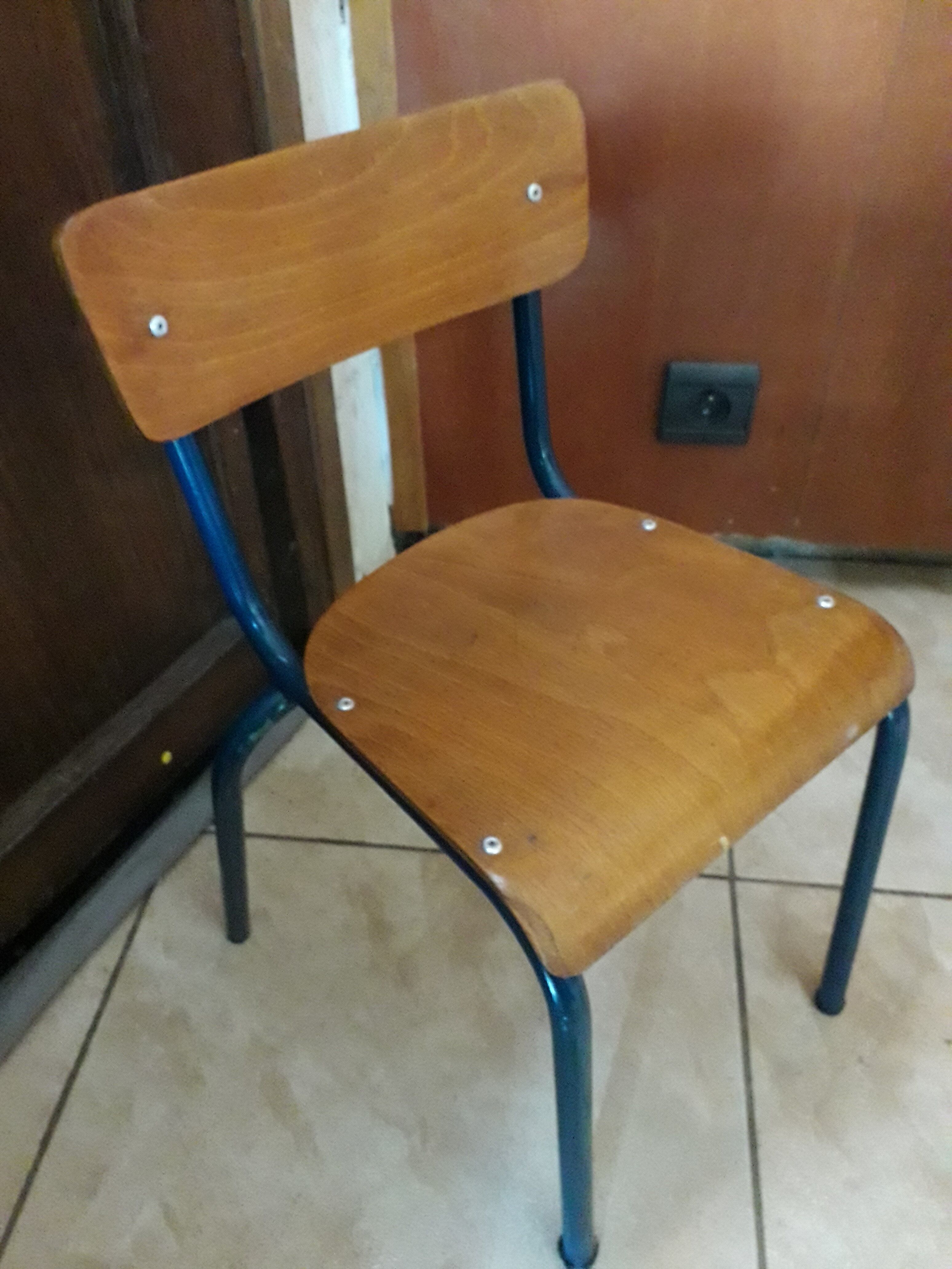 Desk desk desk table child school metal wood and vintage chair