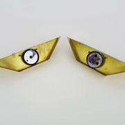 Pair of gold wall sconces 1980s