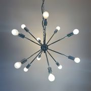 Sputnik chandelier Space Age design 70s
