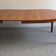 Scandinavian extendable round teak table, 50s-60s