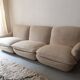3-seater modular sofa in French terry-style wool fabric, airborne 1970