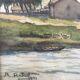 Watercolor signed M.Aubert 1943
