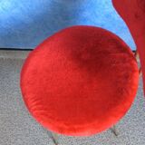 Chaise moumoute rouge