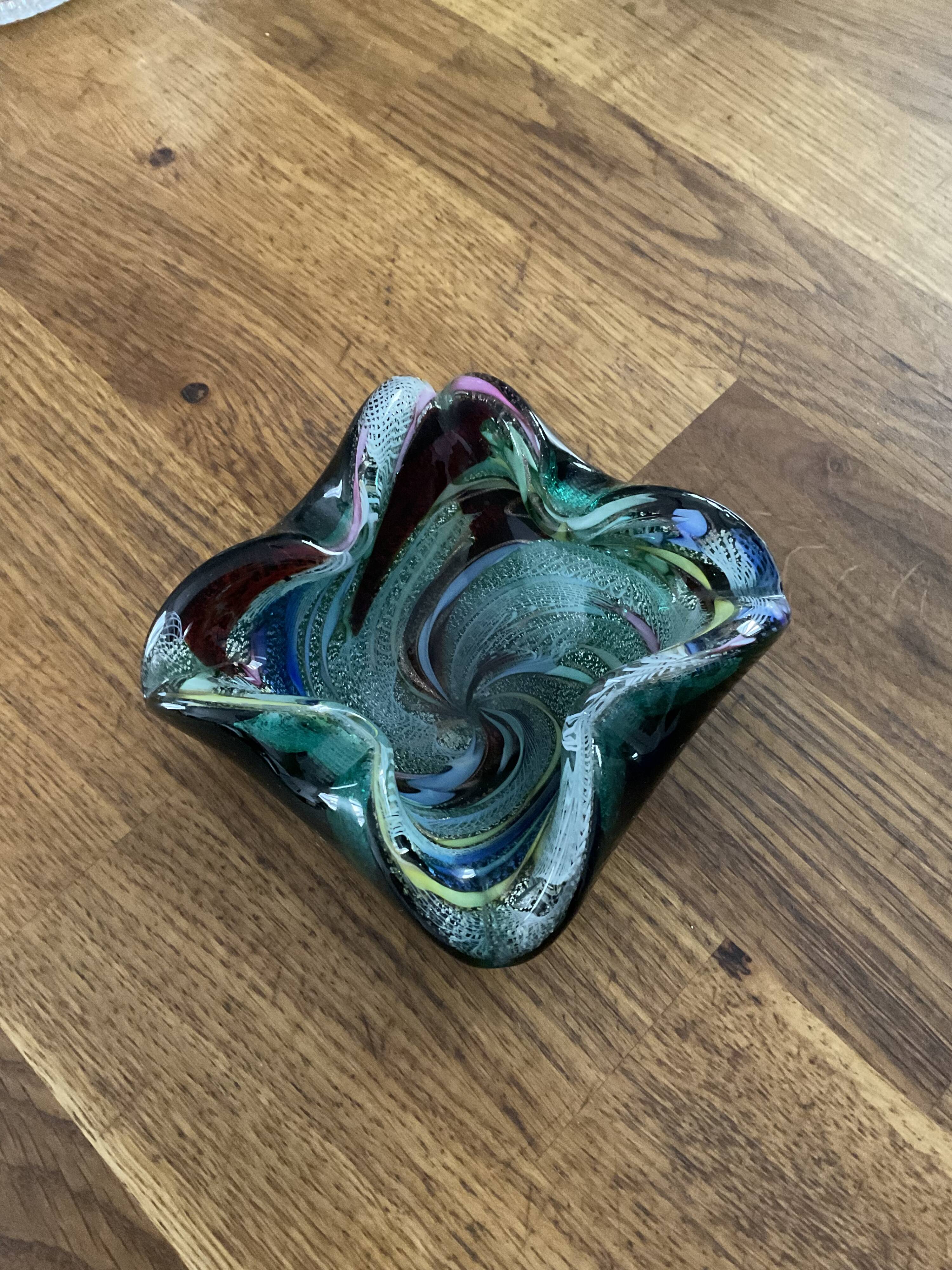 Trinket bowl in murano glass, circa 60