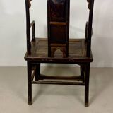 Bonnet de Lettré model chairs in elm, Chinese design, 1900