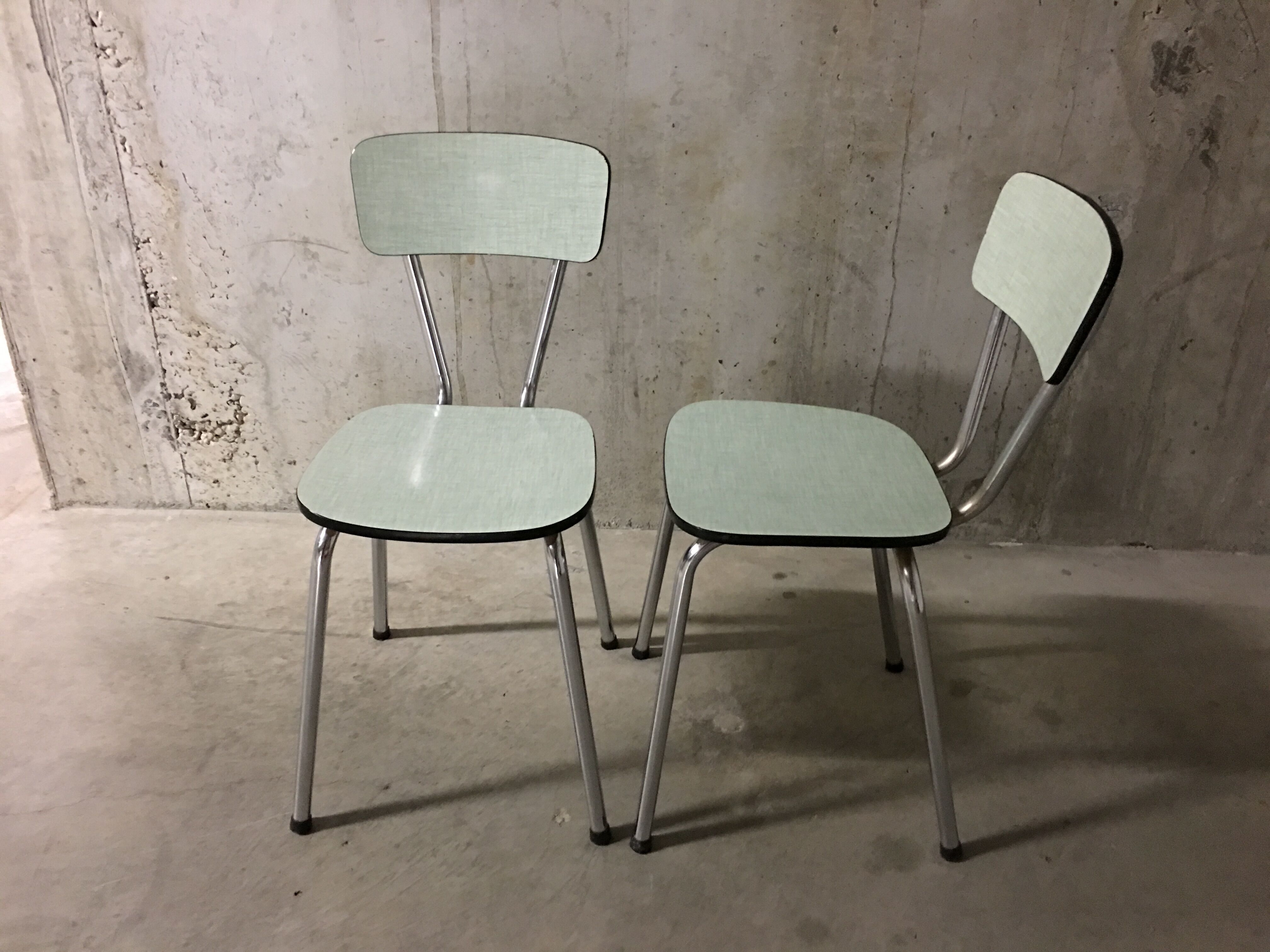 Pair of chairs 50s formica