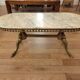 Coffee table in gilded bronze and marble