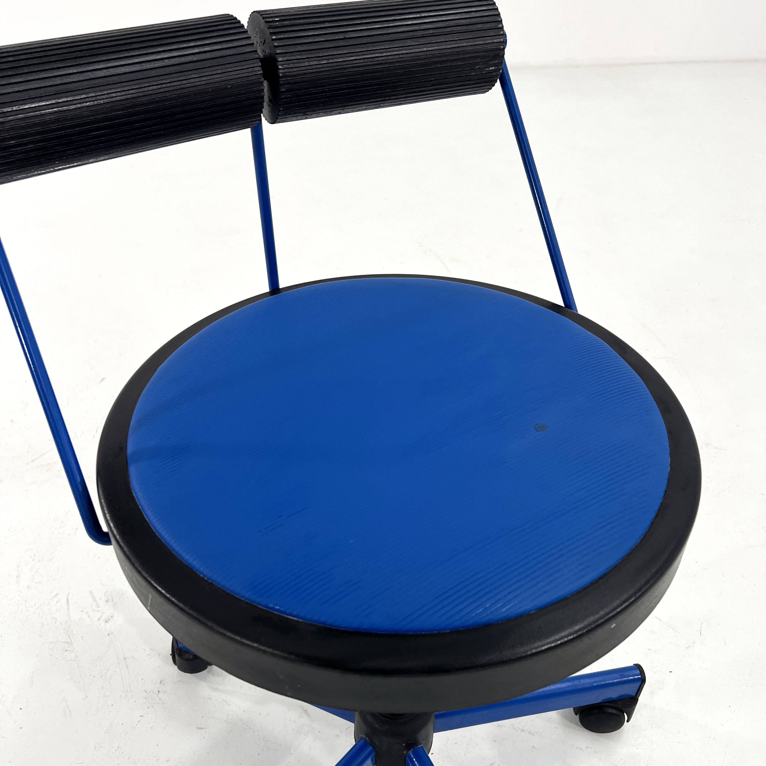 Chaise de bureau ajustable bleu de Bieffeplast, 1980