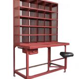 Red Tolix industrial style postal sorting locker