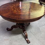 Charles X period gueridon in marquetry.