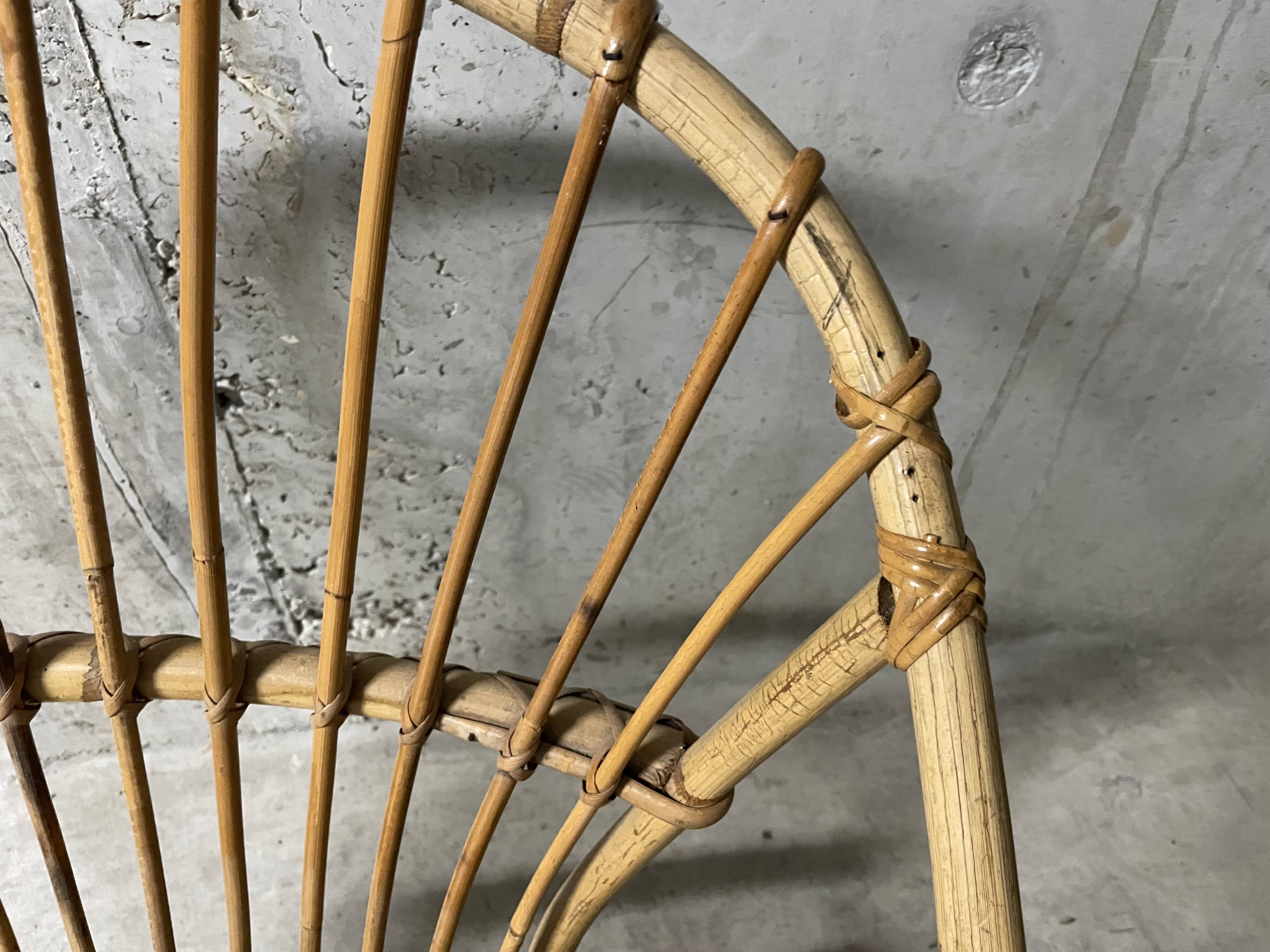 Pair of rattan armchairs