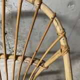 Pair of rattan armchairs