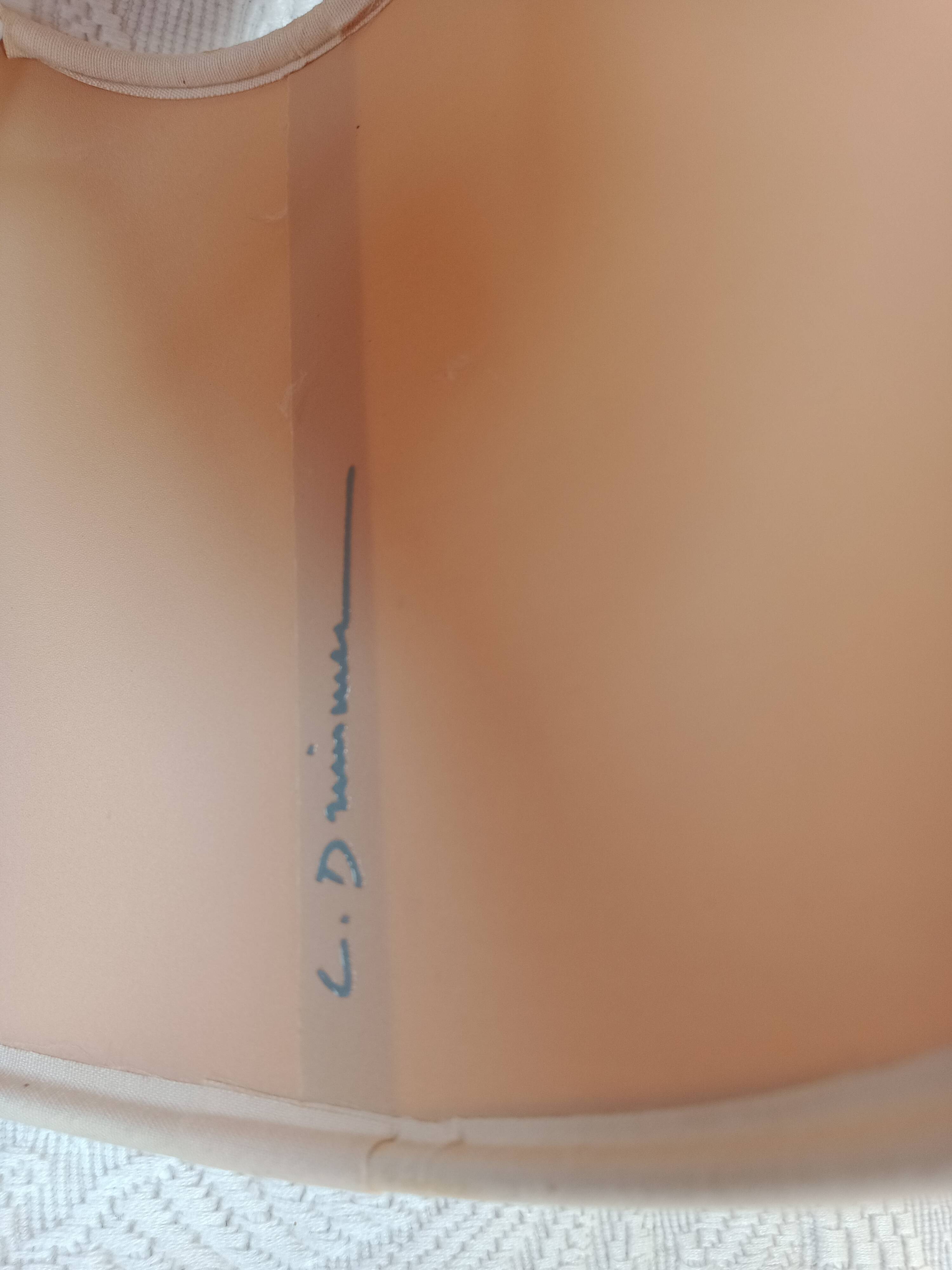 Louis Drimmer - Cream & gilded earthenware table lamp