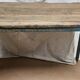 Folding workshop table in teak and wrought iron