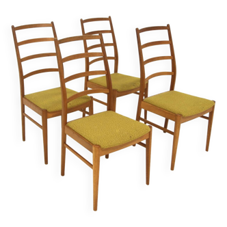 Set of 4 oak chairs, Nils Carlsson, Tibro, Sweden, 1960