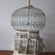 Vintage white and blue birdcage