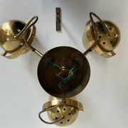 Brass ceiling light with 3 adjustable spotlights by Florian Schulz, Germany, 1970s