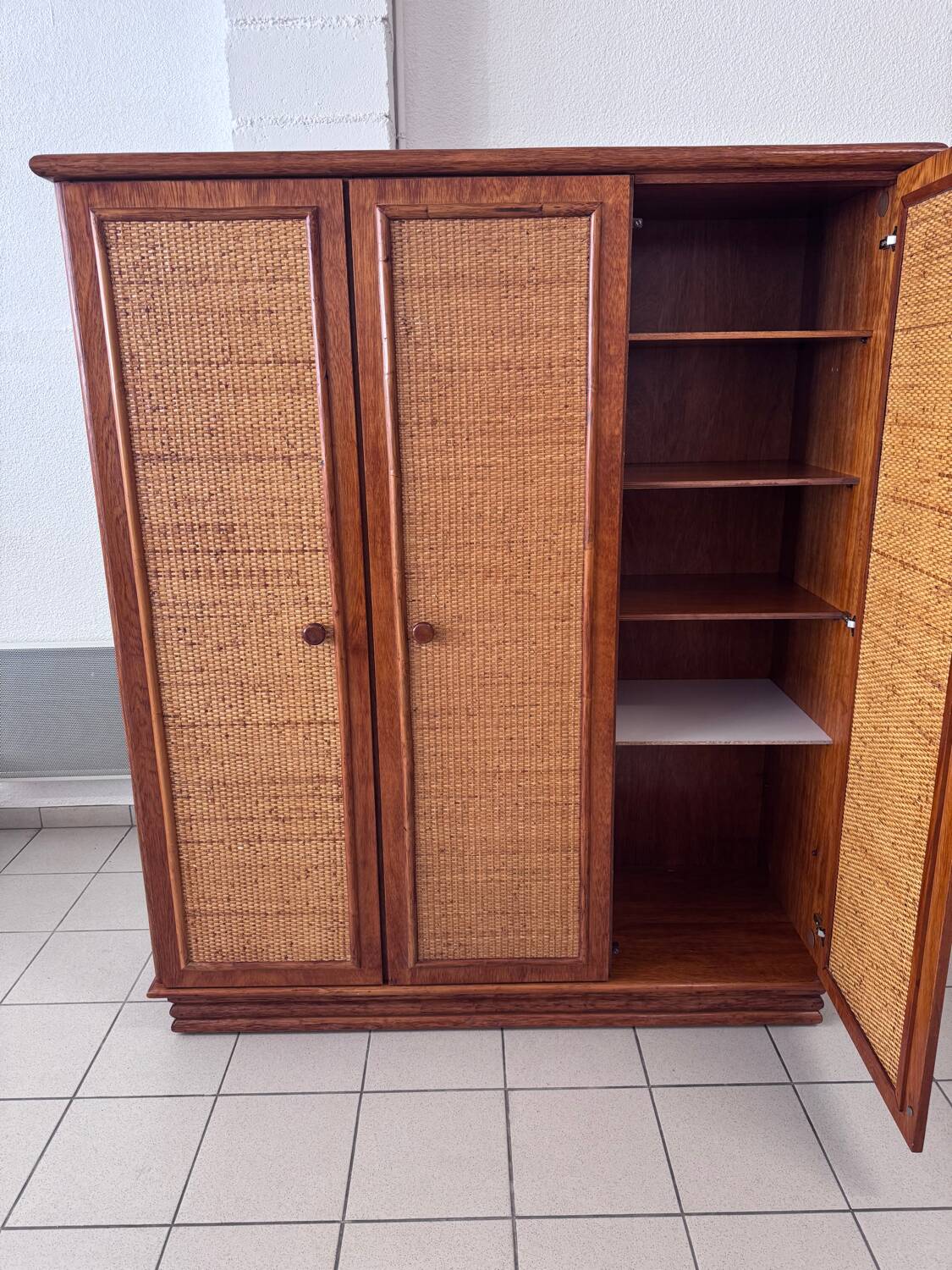Roche Bobois rattan wardrobe