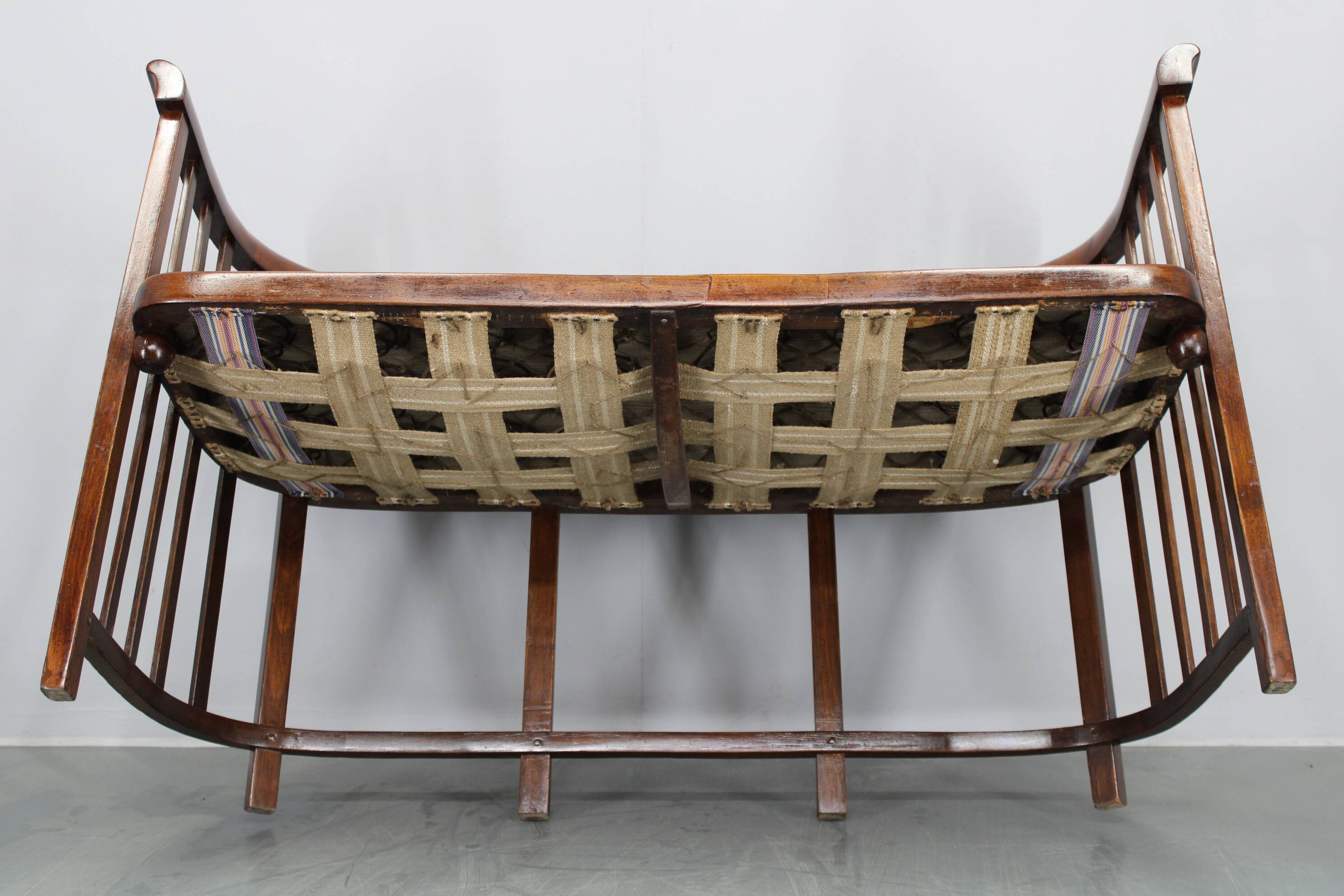 Josef Hoffmann Variation of Art Nouveau "Fledermaus" Sofa