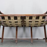 Josef Hoffmann Variation of Art Nouveau "Fledermaus" Sofa