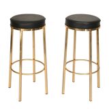 Bar in black lacquer and gilded brass by Jean-Claude Mahey for Maison Romeo.