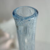 Pair of vintage biot bubbled blown glass soliflores