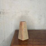 Beige stone candle holder