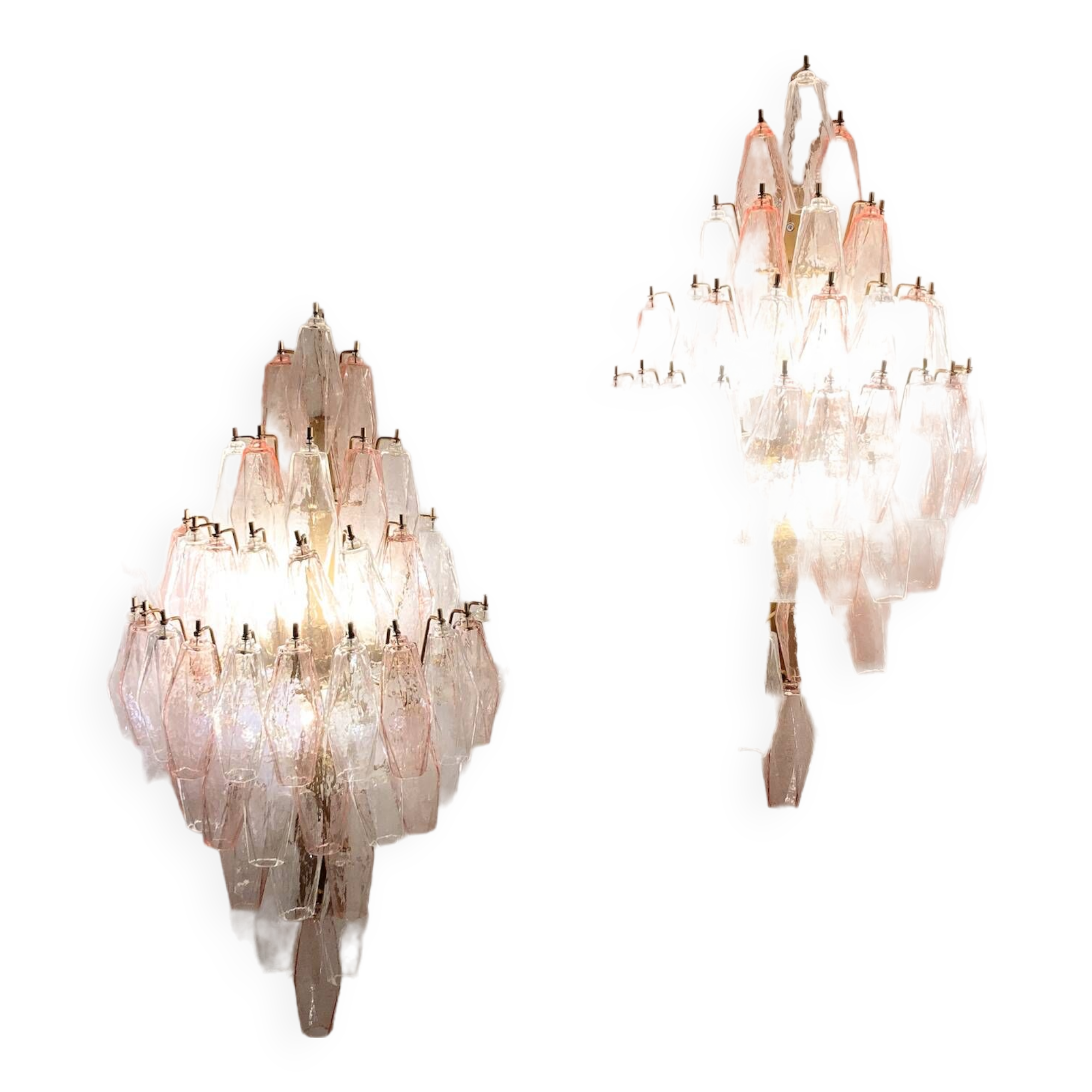 Mid-Century Modern Pair of Murano Glass Wall Lights